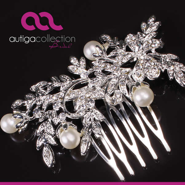 Braut Haarschmuck Set – 41-teilig Mit Röschen, Curlies Und Perlen-Haarnadeln In Weiß