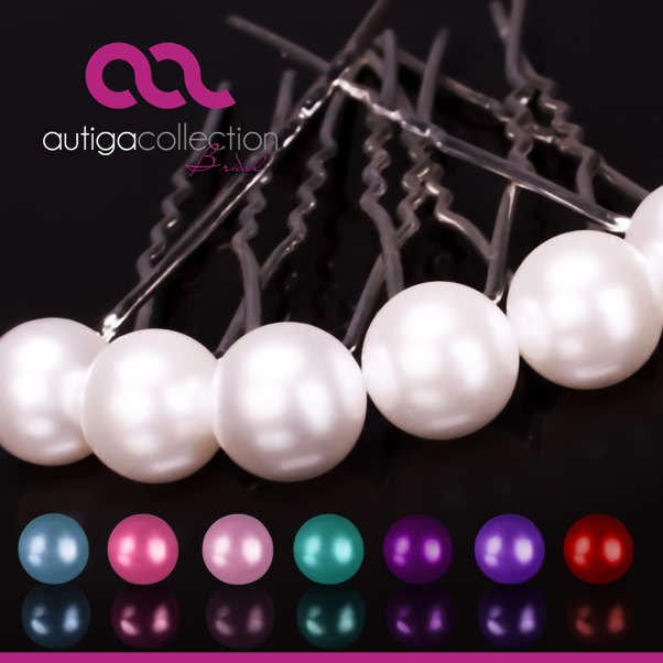 Braut Haarschmuck Set – 41-teilig Mit Röschen, Curlies Und Perlen-Haarnadeln In Weiß