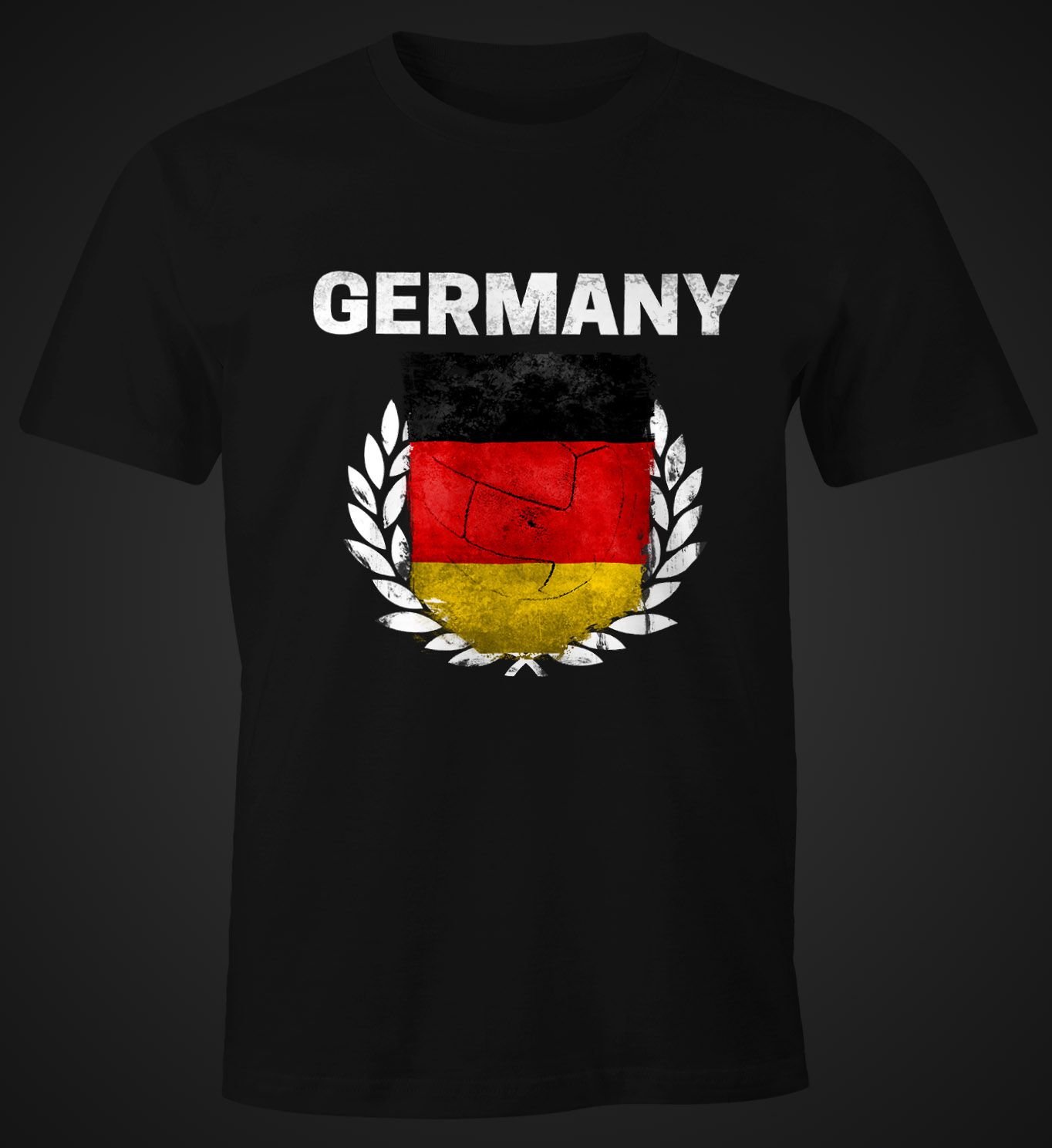 EM WM T Shirt Herren Fußball Deutschland Vintage Flagge Fanshirt