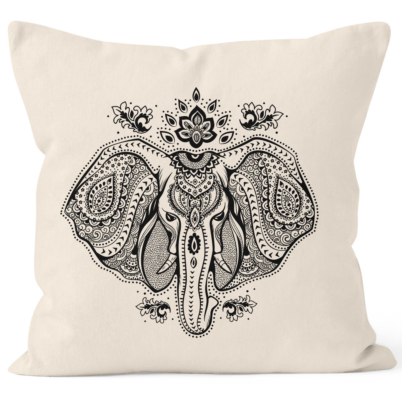 Kissenbezug Kissen H Lle Mandala Elefant Elephant Boho Ethno X