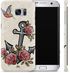 {variation2_option_id} Hülle Anker Rosen Vogel Kolibri Tropical Anchor Patch-Optik Handyhülle Handy Case Hardcover Schutzhülle Hardcase Autiga®preview