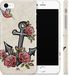 {variation2_option_id} Hülle Anker Rosen Vogel Kolibri Tropical Anchor Patch-Optik Handyhülle Handy Case Hardcover Schutzhülle Hardcase Autiga®preview