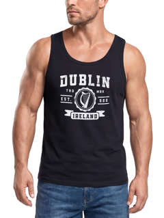 Herren Tank-Top Dublin Irland Retro Design Print Aufdruck Muskelshirt Muscle Shirt Neverless®