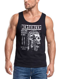 Herren Tank-Top Valhalla Berserker Ragnar Lodbrok Sons of Odin Aufdruck Schrift Muskelshirt Muscle Shirt Neverless®