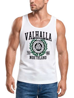 Herren Tank-Top Valhalla Northland Valknut Wotans Knoten Runen nordische Mythologie Streetstyle Muskelshirt Neverless®