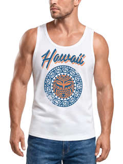 Herren Tank-Top Hawaii Tattoo Tribal Maui Ethno Style Muskelshirt Muscle Shirt Neverless®