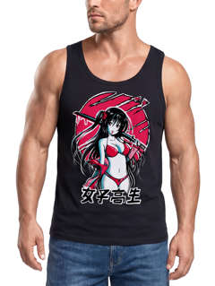 Herren Tank-Top Anime Japan Asien Schriftzeichen Samurai Schwert Muskelshirt Muscle Shirt Neverless®