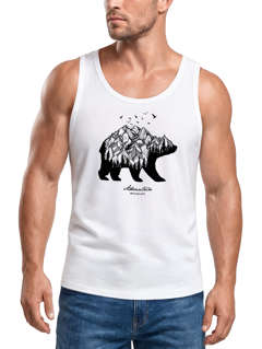 Herren Tank-Top Abenteuer Bär Berge Wald Bear Mountains Adventure Muskelshirt Muscle Shirt Neverless®