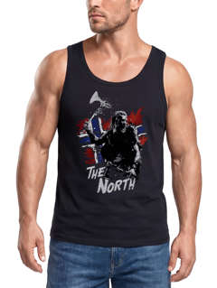 Herren Tank-Top The North Wikinger Berserker Norwegen Valhalla Odin Ragnar Muskelshirt Muscle Shirt Neverless®