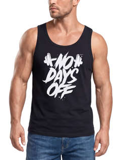 Herren Tank-Top Sport-Motiv Spruch No Days Off Hantel Training Gym Fitness Muskelshirt Muscle Shirt Neverless®