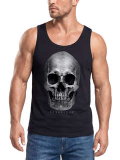 Herren Tank-Top Totenkopf Skull Totenschädel Aufdruck Print Motiv Muskelshirt Muscle Shirt Neverless®