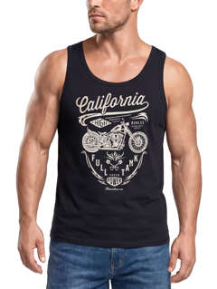 Herren Tank-Top Biker Motorrad Schriftzug California Full Tank Muskelshirt Muscle Shirt Neverless®