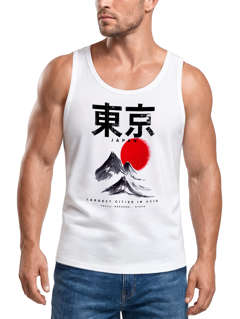 Herren Tank-Top Tokyo Asia Japan Berge City Urban Kanji Muskelshirt Muscle Shirt Neverless®
