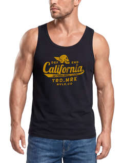 Herren Tank-Top California Skull Totenkopf Flügel Biker Motiv Muskelshirt Muscle Shirt Neverless®