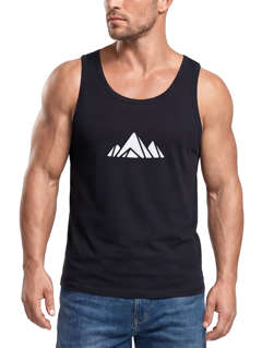 Herren Tank-Top Berge Wandern Polygon Design Print Outdoor Muskelshirt Neverless®