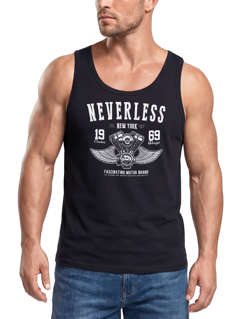 Herren Tank Top Biker Motorrad Motorblock Engine Flügel Wings Neverless®