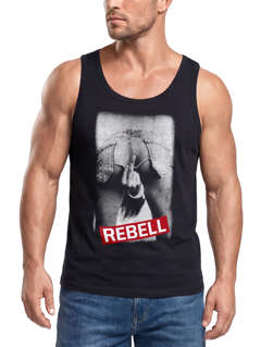 Herren Tank-Top Rebell Mittelfinger Hintern Arsch Fuck you Fotoprint Muskelshirt Muscle Shirt Neverless®