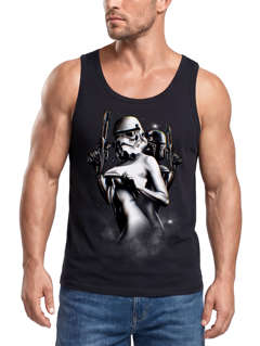 Herren Tank-Top Fantasy Sternenkrieger Blockbuster Parodie Printshirt StreetstyleMuskelshirt Muscle Shirt Neverless®