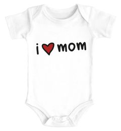 Baby Body I love Mom Geschenk Mama Muttertag Geburtstag Jungen Mädchen Oberteil Bio-Baumwolle SpecialMe®