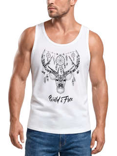 Herren Tank Top Hirsch Geweih Traumfänger Atzekenmuster Boho Ethno Neverless®