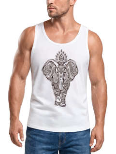 Herren Tank Top Mandala Elefant Elephant Boho Ethno Slim Fit Neverless®