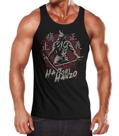 Herren Tank-Top Samurai japanische Schriftzeichen Schriftzug Hattori Hanzo Muskelshirt Muscle Shirt Neverless®