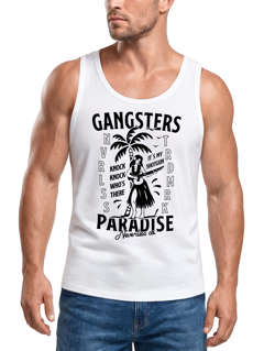 Herren Tank-Top Gangsters Paradise Printshirt T-Shirt Rapper Rap Muskelshirt Muscle Shirt Neverless®