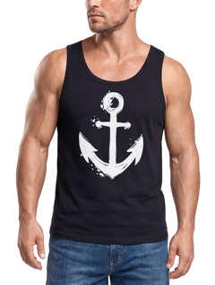 Herren Tank-Top mit maritimem Anker Motiv Muskelshirt Muscle Shirt Neverless®