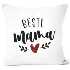 Kissen-Bezug Beste Mama Herz Geschenk für Mama Dankeschön Muttertag Geburtstag Weihnachten SpecialMe®