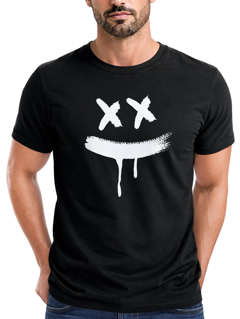 Herren T-Shirt Bedruckt Aufdruck Creepy Smile Sneaky Print Fashion Streetstyle Neverless® 