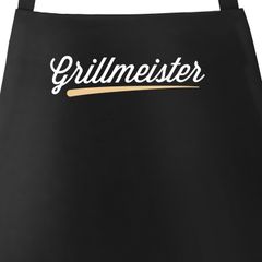 Grill-Schürze für Männer mit Spruch Grillmeister Baumwoll-Schürze Küchenschürze Moonworks®