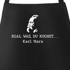 Grill-Schürze Kochschürze für Männer egal was du kochst... Karl Marx lustiger Spruch Kalauer  Moonworks®