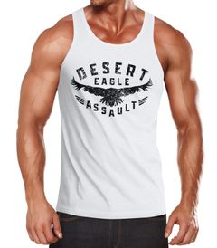 Herren Tank-Top Adler Aufschrift Desert Eagle Assault Muskelshirt Muscle Shirt Neverless®