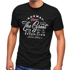 Neverless® Herren T-Shirt Norwegen The Great Expedition Outdoor Adventure Fashion Streetstyle