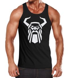 Herren Tank-Top Odin Helm Krieger Valhalla Fashion Streetstyle Muskelshirt Muscle Shirt Neverless®