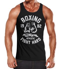 Herren Tank-Top boxen Boxing fight hard Brooklyn NYC Retro Motiv Sport Muskelshirt Muscle Shirt Neverless®