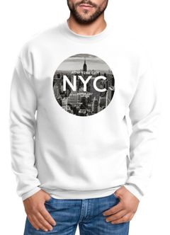 Sweatshirt Herren NYC New York City Manhatten Skyline Fotoprint Neverless®