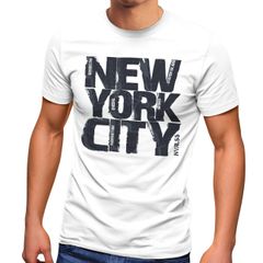 Herren T-Shirt New York City Schriftzug Print Fashion Streetstyle Neverless®