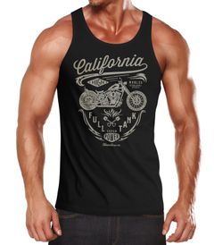 Herren Tank-Top Biker Motorrad Schriftzug California Full Tank Muskelshirt Muscle Shirt Neverless®