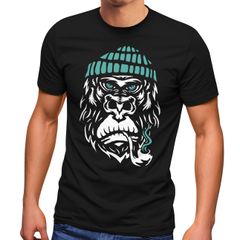 Herren T-Shirt Gorilla Affe Monkey Captain Sailor Seemann Fashion Streetstyle Neverless® 