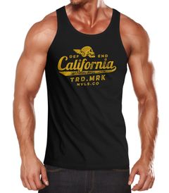 Herren Tank-Top California Skull Totenkopf Flügel Biker Motiv Muskelshirt Muscle Shirt Neverless®