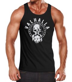 Herren Tank-Top Valhalla Totenkopf Odin Runen Muskelshirt Muscle Shirt Neverless®