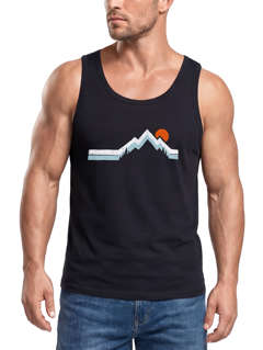 Herren Tank-Top Berg Wandern Natur Outdoor Aufdruck Print Muskelshirt Neverless®