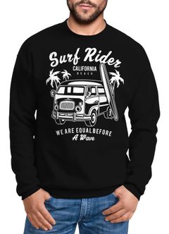 Herren Sweatshirt Bus Surfing Retro Pullover Männer Neverless®