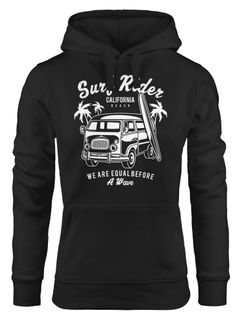Hoodie Damen Bus Surfing Retro Sweatshirt Kapuzenpullover Moonworks®