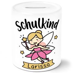 Kinder Spardose mit Namen Schriftzug Schulkind Wunschname personalisierbar Sparschwein Keramik SpecialMe®