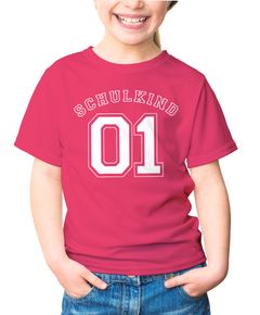 Kinder T-Shirt Mädchen Aufdruck Schulkind 01 Geschenk zur Einschulung Schulanfang Moonworks®