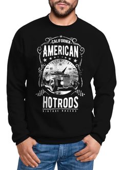 Herren Sweatshirt American Hotrods Retro Vintage Rundhals-Pullover Neverless®