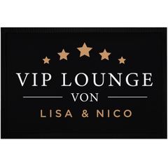 Fußmatte mit Namen VIP Lounge personalisiebar mit Wunschnamen rutschfest & waschbar SpecialMe®