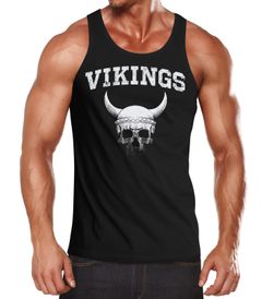 Herren Tank-Top Wikinger-Helm Skull Totenkopf Muskelshirt Muscle Shirt Neverless®